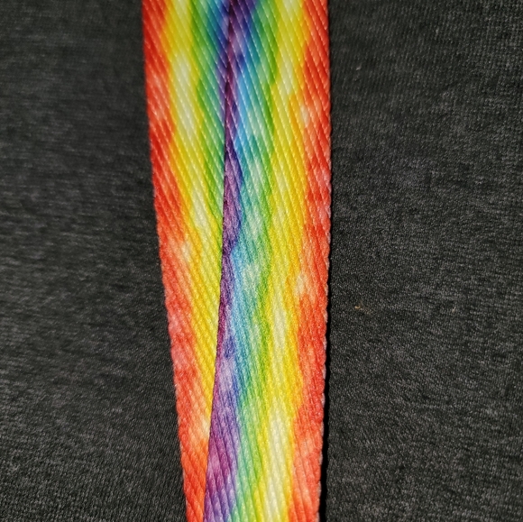 Rainbow Striped Lanyard With Card Holder - 19" - Picture 4 of 8